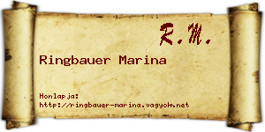 Ringbauer Marina névjegykártya